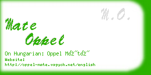 mate oppel business card